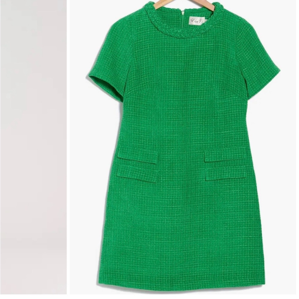 Eliza J green Tweed Short-Sleeve Dress - Picture 3 of 3